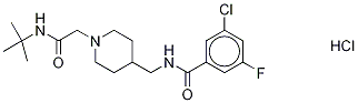 N-((1-(2-(tert-ButylaMino)-2-oxoethyl)piperidin-4-yl)Methyl)-3-chloro-5-fluorobenzaMide-d9 Hydrochloride Salt Structure