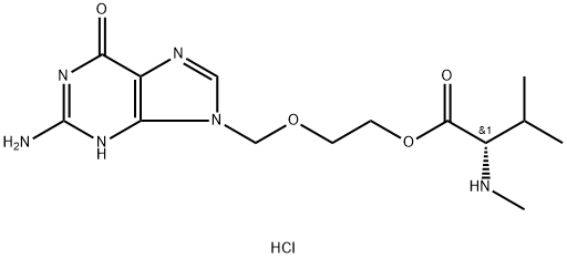 AcyclovirN-Methyl-L-valinate염산염 구조식 이미지