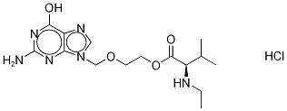 Acyclovir N-Ethyl-L-valinate Hydrochloride Structure