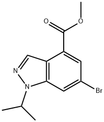Methyl 6-broMo-l-(l- Methylethyl)-lH-indazole-4-carboxylate Structure