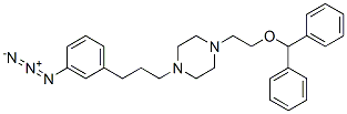 1-(2-(bis(phenyl)methoxy)ethyl)-4-(3-(3'-azidophenyl)propyl)piperazine Structure