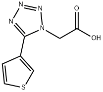 (5-(3-thienyl)tetrazol-1-yl)acetic acid Structure