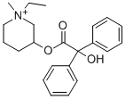 1-ethyl-1-methyl-3-(oxidodiphenylacetoxy)piperidinium Structure