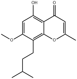 5-Hydroxy-8-isopentyl-7-methoxy-2-methylchromone Structure