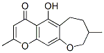 6,7,8,9-Tetrahydro-5-hydroxy-2,8-dimethyl-4H-pyrano[3,2-h][1]benzoxepin-4-one 구조식 이미지