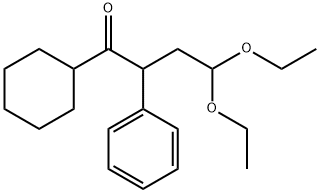 1-부타논,1-사이클로헥실-4,4-디에톡시-2-페닐- 구조식 이미지