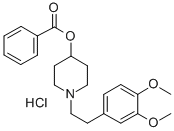4-피페리디놀,1-(2-(3,4-디메톡시페닐)에틸)-,벤조에이트(에스테르),염산염 구조식 이미지