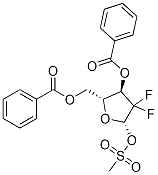 2-Deoxy-2,2-difluoro-D-ribofuranose-3,5-dibenzoate-1-methanesulfonate 구조식 이미지