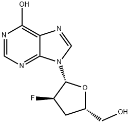 2'-fluoro-2',3'-dideoxyinosine 구조식 이미지