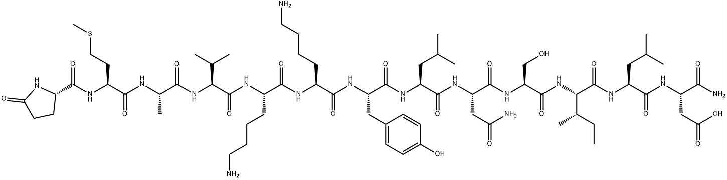 PYR-MET-ALA-VAL-LYS-LYS-TYR-LEU-ASN-SER-ILE-LEU-ASN-NH2 구조식 이미지