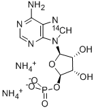 아데노신-8-14C5'-단일인산다이암모늄염 구조식 이미지