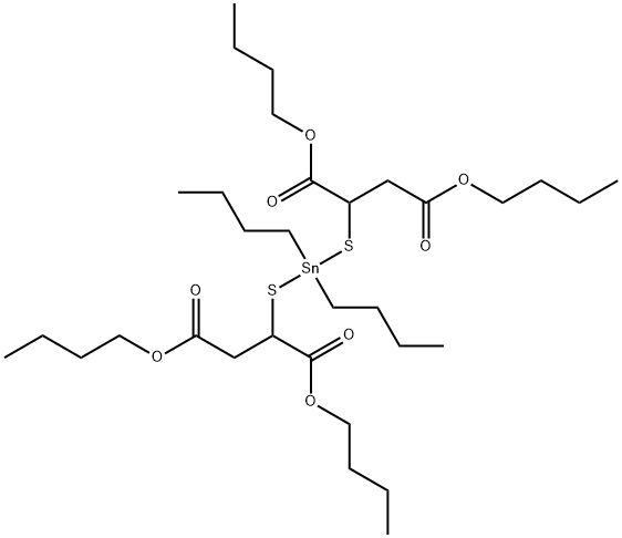 tetrabutyl 2,2'-[(dibutylstannylene)dithio]disuccinate Structure