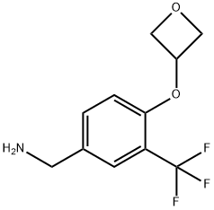 [4-(Oxetan-3-yloxy)-3-(trifluoromethyl)phenyl]methanamine Structure