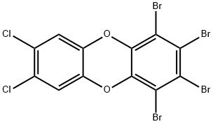 1,2,3,4-TETRABROMO-7,8-DICHLORODIBENZO-PARA-DIOXIN Structure
