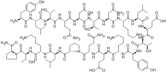 H-TYR-LEU-THR-GLN-GLU-THR-ASN-LYS-VAL-GLU-THR-TYR-LYS-GLU-GLN-PRO-LEU-LYS-THR-PRO-NH2 Structure