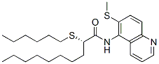 (S)-2-(Hexylthio)-N-(6-(methylthio)-5-quinolinyl)decanamide Structure