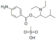 2-(diethylamino)-4-methylpentyl 4-aminobenzoate, monomethanesulphonate  Structure