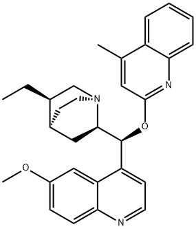 히드로퀴니딘 4-메틸-2-퀴놀일 에터 구조식 이미지