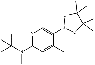 N-tert-butyl-N,4-diMethyl-5-(4,4,5,5-tetraMethyl-1,3,2-dioxaborolan-2-yl)pyridin-2-aMine 구조식 이미지