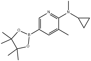 N-cyclopropyl-N,3-diMethyl-5-(4,4,5,5-tetraMethyl-1,3,2-dioxaborolan-2-yl)pyridin-2-aMine Structure