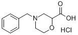4-BENZYL-2-MORPHOLINECARBOXYLIC ACID HYDROCHLORIDE 구조식 이미지