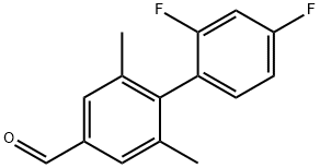 2,6-Dimethyl-2',4'-difluorobiphenyl-4-carboxaldehyde Structure