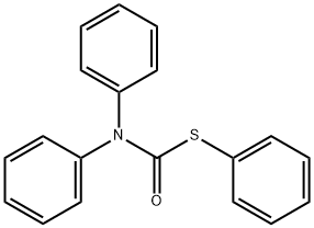 N,N-Diphenylthiocarbamic acid S-phenyl ester Structure