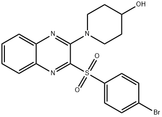 1-[3-[(4-BroMophenyl)sulfonyl]-2-quinoxalinyl]-4-piperidinol Structure