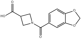 1-(1,3-Benzodioxol-5-ylcarbonyl)azetidine-3-carboxylic acid Structure