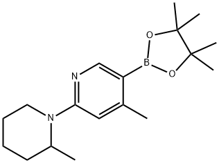 4-Methyl-2-(2-Methylpiperidin-1-yl)-5-(4,4,5,5-tetraMethyl-1,3,2-dioxaborolan-2-yl)pyridine Structure