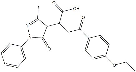 4-(4-ethoxyphenyl)-2-(3-methyl-5-oxo-1-phenyl-4,5-dihydro-1H-pyrazol-4-yl)-4-oxobutanoic acid Structure