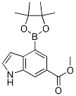 1H-Indole-6-carboxylic acid, 4-(4,4,5,5-tetraMethyl-1,3,2-dioxaborolan-2-yl)-, Methyl ester Structure