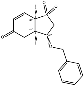 3-benzyloxy-2,3,3a,7a-tetrahydrobenzothiophen-5-(4H)-one-1,1-dioxide 구조식 이미지