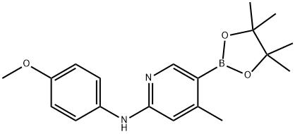 N-(4-Methoxyphenyl)-4-Methyl-5-(4,4,5,5-tetraMethyl-1,3,2-dioxaborolan-2-yl)pyridin-2-aMine Structure