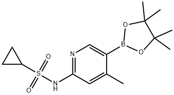N-(4-Methyl-5-(4,4,5,5-tetraMethyl-1,3,2-dioxaborolan-2-yl)pyridin-2-yl)cyclopropanesulfonaMide 구조식 이미지