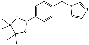 1-[4-(4,4,5,5-Tetramethyl-[1,3,2]dioxaborolan-2-yl)-benzyl]-1H-imidazole 구조식 이미지