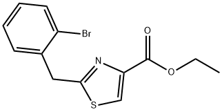 Ethyl 2-(2-bromobenzyl)thiazole-4-carboxylate 구조식 이미지