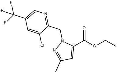 2-(3-Chloro-5-trifluoromethyl-pyridin-2-ylmethyl)-5-methyl-2H-pyrazole-3-carboxylic acid ethyl Structure