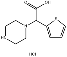 Piperazin-1-yl(2-thienyl)acetic acid dihydrochloride Structure