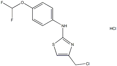 4-(Chloromethyl)-N-[4-(difluoromethoxy)phenyl]-1,3-thiazol-2-amine hydrochloride Structure