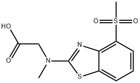 N-Methyl-N-[4-(methylsulfonyl)-1,3-benzothiazol-2-yl]glycine 구조식 이미지