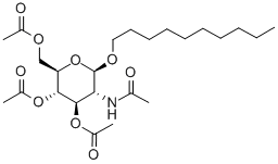 DECYL 2-ACETAMIDO-3,4,6-TRI-O-ACETYL-2-DEOXY-BETA-D-GLUCOPYRANOSIDE 구조식 이미지