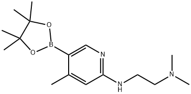 N1,N1-diMethyl-N2-(4-Methyl-5-(4,4,5,5-tetraMethyl-1,3,2-dioxaborolan-2-yl)pyridin-2-yl)ethane-1,2-diaMine Structure