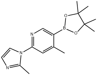 4-Methyl-2-(2-Methyl-1H-iMidazol-1-yl)-5-(4,4,5,5-tetraMethyl-1,3,2-dioxaborolan-2-yl)pyridine 구조식 이미지
