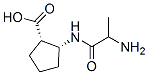 Cyclopentanecarboxylic acid, 2-[(2-amino-1-oxopropyl)amino]-, [1S-[1alpha,2alpha(R*)]]- (9CI) Structure