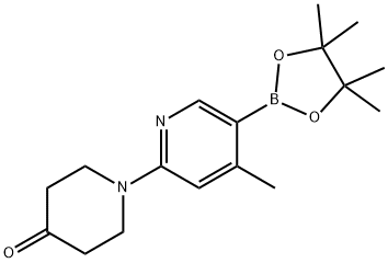 1-(4-Methyl-5-(4,4,5,5-tetraMethyl-1,3,2-dioxaborolan-2-yl)pyridin-2-yl)piperidin-4-one 구조식 이미지