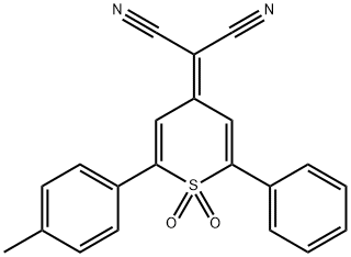2-(4-METHYLPHENYL)-6-PHENYL-4H-THIOPYRAN-4-YLIDENE-PROPANEDINITRIL-1,1-DIOXIDE Structure