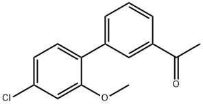 1-[3-(4-chloro-2-methoxyphenyl)phenyl]ethanone Structure