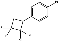 1-Bromo-4-(2,2-dichloro-3,3-difluorocyclobutyl)benzene Structure