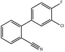 2-(3-Chloro-4-fluorophenyl)benzonitrile Structure
